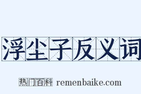 浮尘子反义词是什么意思的图片